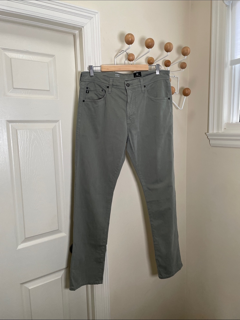 AG Adriano Goldschmied - Evertt Slim Straight Denim Jeans - Green - 34x32